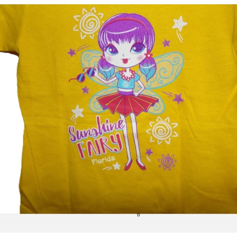 Girls Sunshine Fairy T-Shirt, Yellow, 3T - Picture 3 of 4